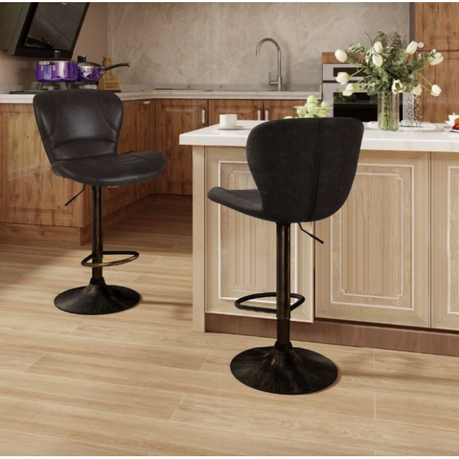 Комплект барних стільців Costway Dantes зі спинкою в стилі Loft