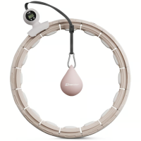 Хулахуп Hop-Sport HS-C113HH массажный с утяжелителем и счетчиком бежевый