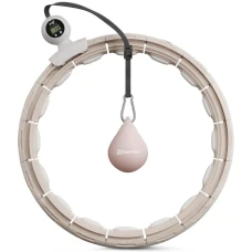 Хулахуп Hop-Sport HS-C113HH масажний з обважнювачем та лічильником бежевий