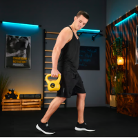 Гиря виниловая 6кг Trex Sport TX-006CKB желтая