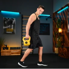 Гиря вінілова 6кг Trex Sport TX-006CKB жовта