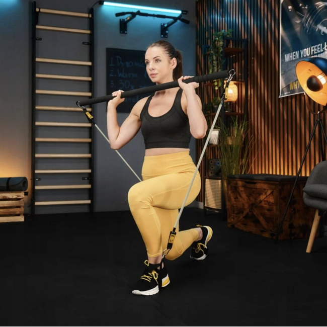 Палка гимнастическая с эспандерами Trex Sport TX-023TS 14-74кг