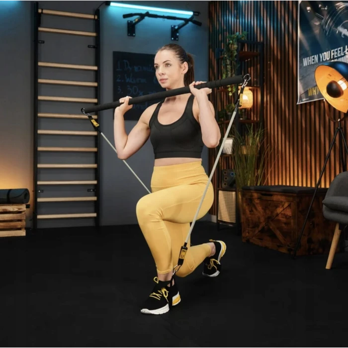 Палка гимнастическая с эспандерами Trex Sport TX-023TS 14-74кг