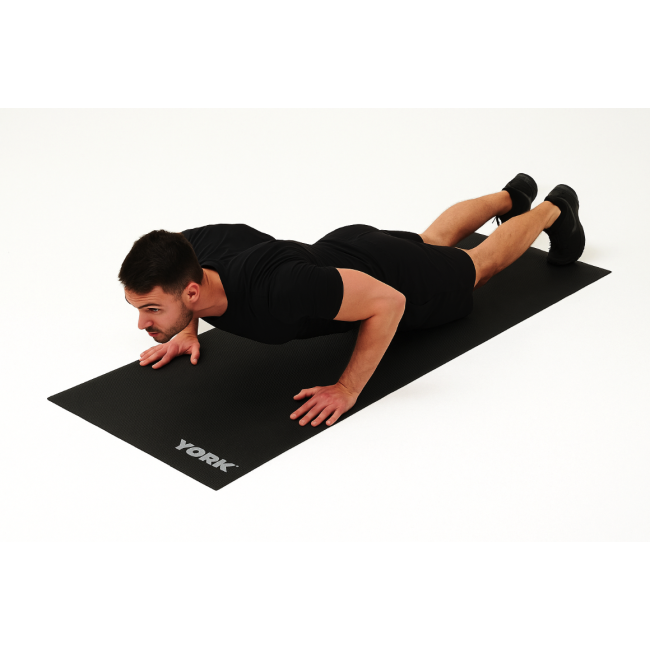 Килимок (мат) для фітнесу та йоги York Fitness 0,3см чорний