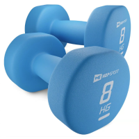 Гантелі для фітнесу неопренові круглі Hop-Sport HS-V080DR 2x8кг блакитний