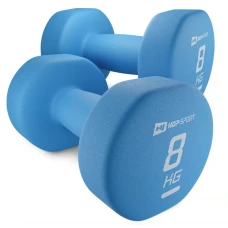Гантели для фитнеса неопреновые круглые Hop-Sport HS-V080DR 2x8кг голубой