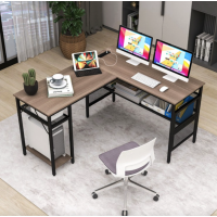 Компьютерный стол Costway Hutch L-образный с зарядным