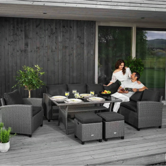 Набір садових меблів Di Volio ROSSANO сірий/графітовий