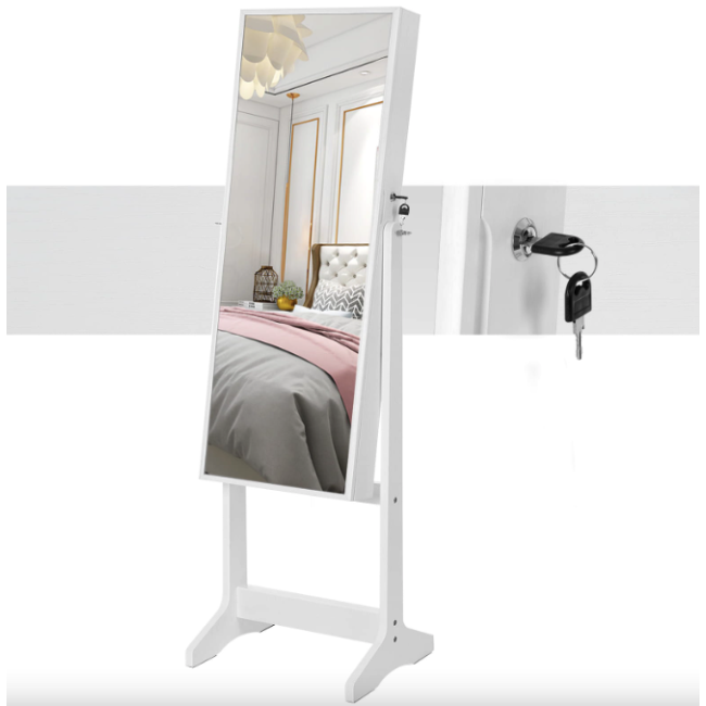 Напольное зеркало-шкаф Leobert Inessa белый