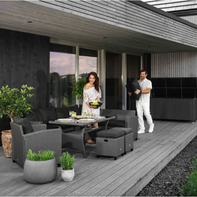 Набір садових меблів Di Volio ROSSANO сірий/графітовий