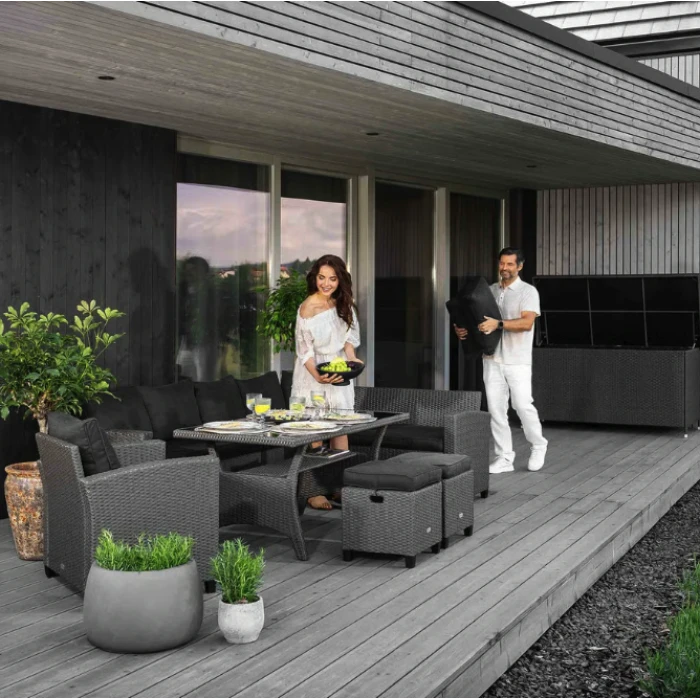 Набір садових меблів Di Volio ROSSANO сірий/графітовий