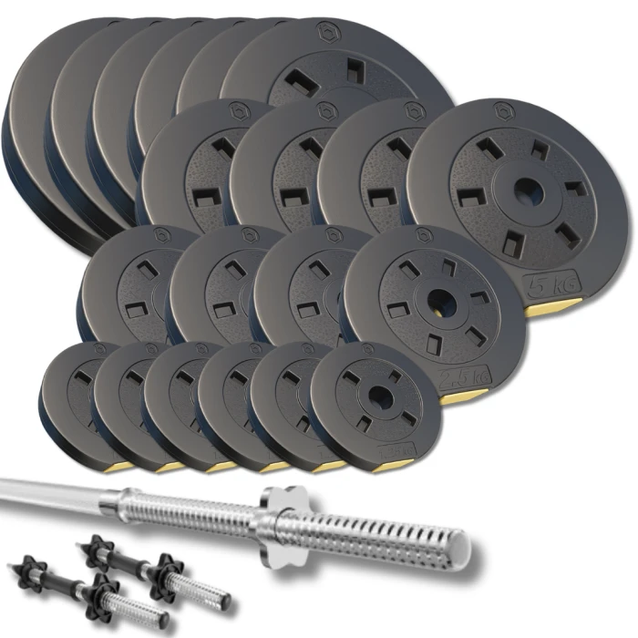 Набор со штангой и гантелями Besport PowerPro 112кг (гриф 218см)