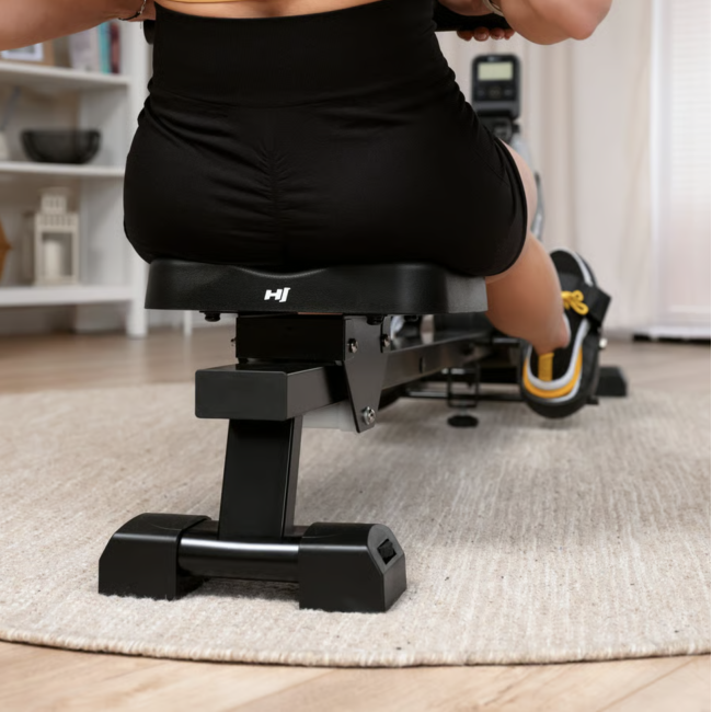 Гребний тренажер Hop-Sport HS-080R Aspen магнітний чорно-золотистий