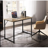 Письменный стол Costway Homart со стальным натуральным каркасом.