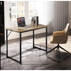 Письменный стол Costway Homart со стальным натуральным каркасом.