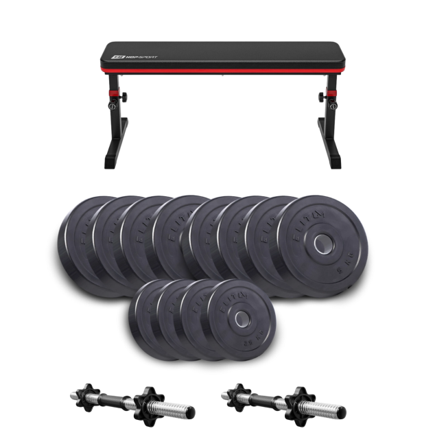 Набір Elitum Titan гантелі 2х26кг з лавою HS-1025 Pro