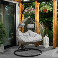 Підвісне крісло-кокон Di Volio Foggio двомісне сірий