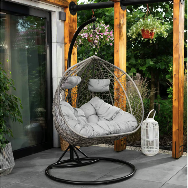 Підвісне крісло-кокон Di Volio Foggio двомісне сірий