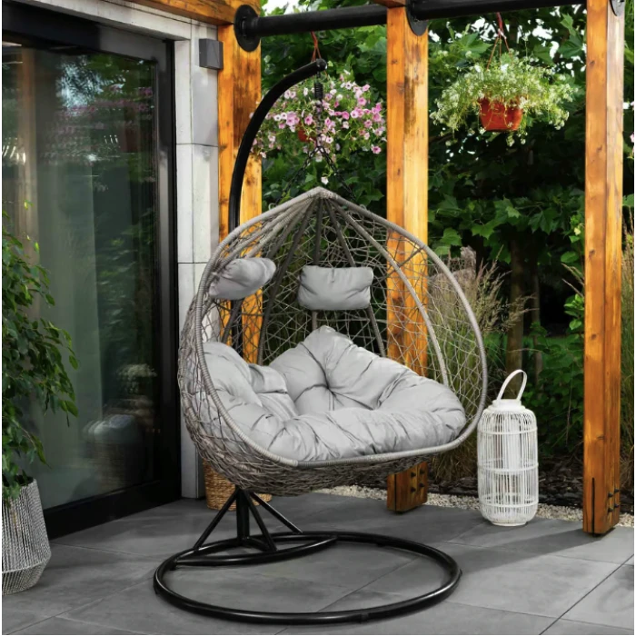 Подвесное кресло-кокон Di Volio Foggio двухместное серый