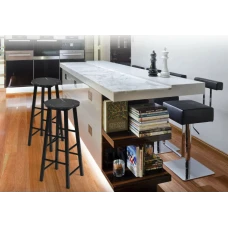 Комплект барних стільців Costway Eugad з підставкою для ніг чорний