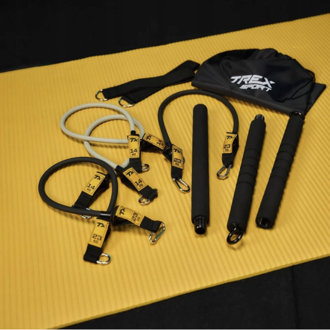 Палка гимнастическая с эспандерами Trex Sport TX-023TS 14-74кг