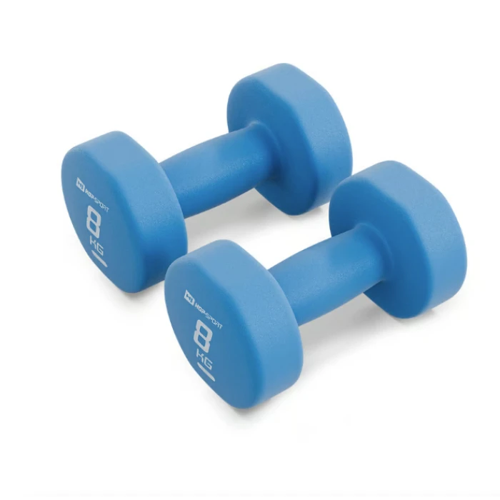 Гантели для фитнеса неопреновые круглые Hop-Sport HS-V080DR 2x8кг голубой