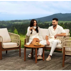 Комплект садових меблів Di Volio Deli бежево-кремовий