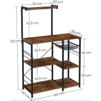 Кухонный стеллаж Leobert Supretto с местом для микроволновки в стиле Loft