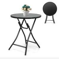 Стол садовый Costway Mix складной круглый