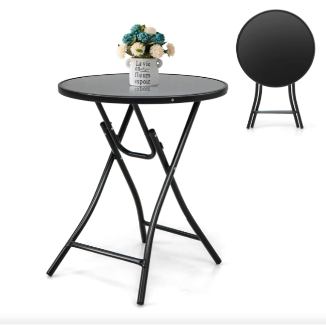 Стол садовый Costway Mix складной круглый