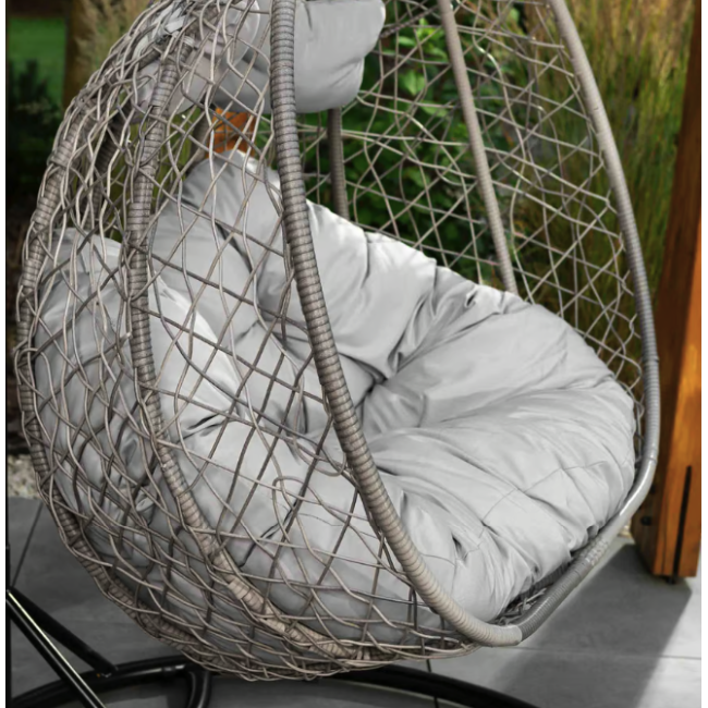 Підвісне крісло-кокон Di Volio Foggio двомісне сірий