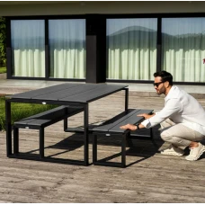 Садовая скамейка (на кладбище) Di Volio Pisa 160см серый