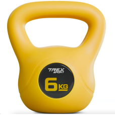 Гиря виниловая 6кг Trex Sport TX-006CKB желтая