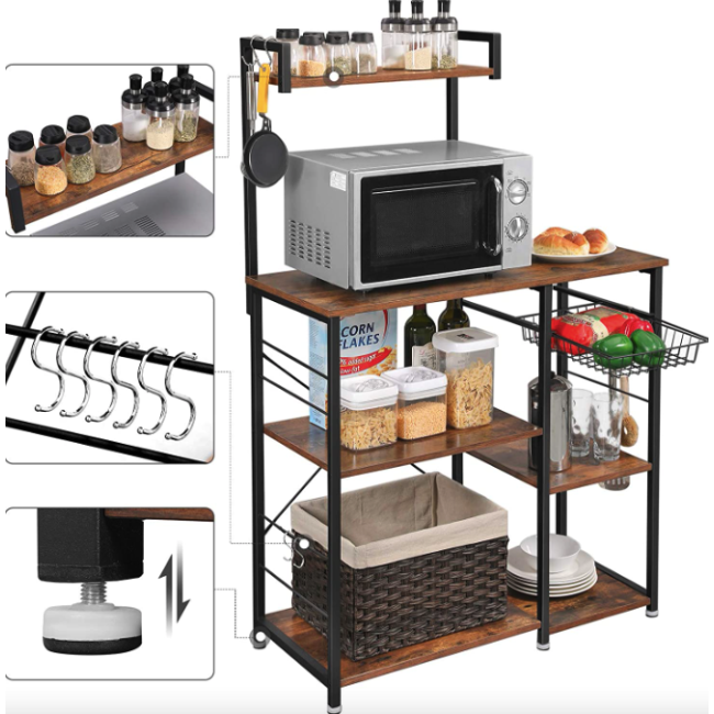 Кухонный стеллаж Leobert Supretto с местом для микроволновки в стиле Loft