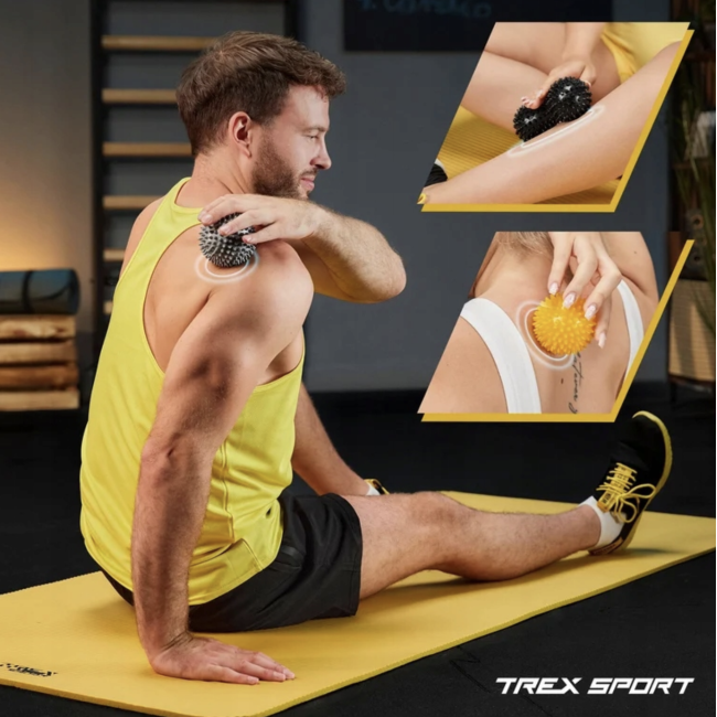 Набор массажных мячей Trex Sport TX-003MSB 3в1 для йоги и фитнеса PVC