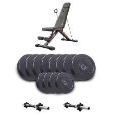 Набір Elitum Titan гантелі 2х26кг з лавою Hop-Sport HS-2080 HB