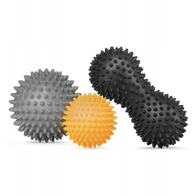 Набор массажных мячей Trex Sport TX-003MSB 3в1 для йоги и фитнеса PVC