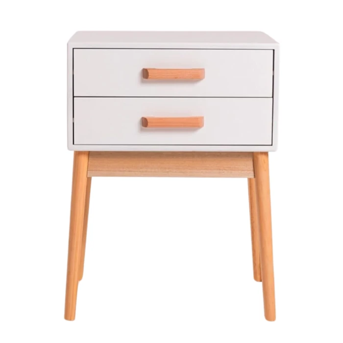 Тумба приліжкова Chomik AVESTA на два ящики у скандинавському стилі