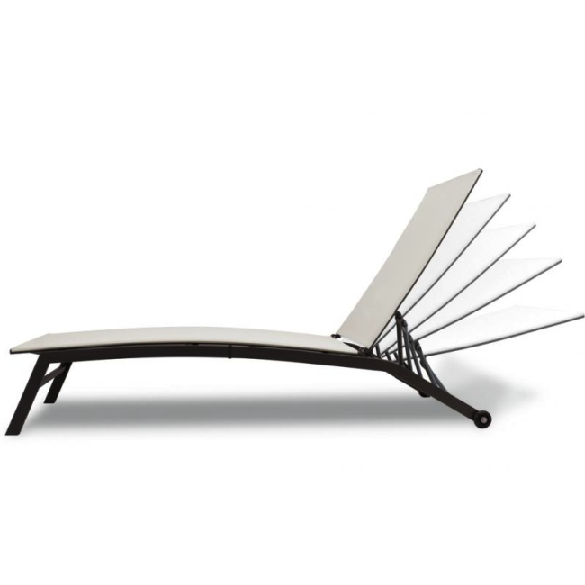 Садовый лежак Chomik GARDEN LINE SOUL с колесами бежевый