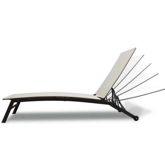 Садовый лежак Chomik GARDEN LINE SOUL с колесами бежевый