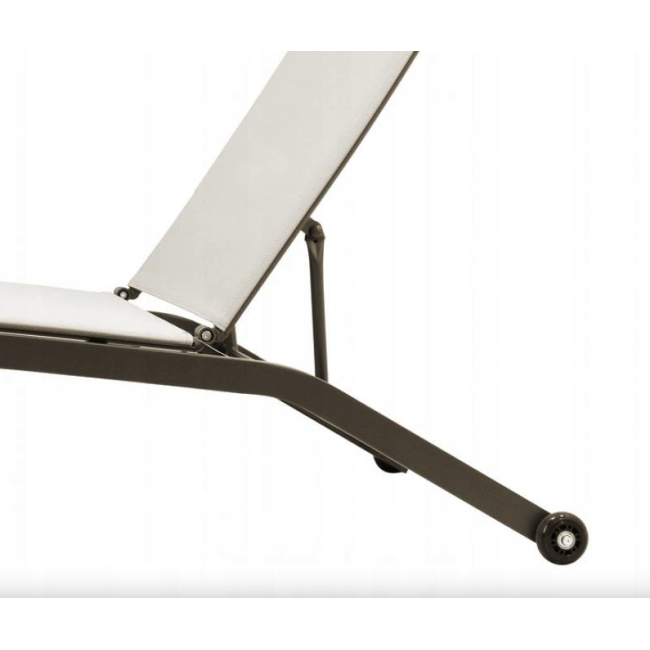 Садовый лежак Chomik GARDEN LINE SOUL с колесами бежевый