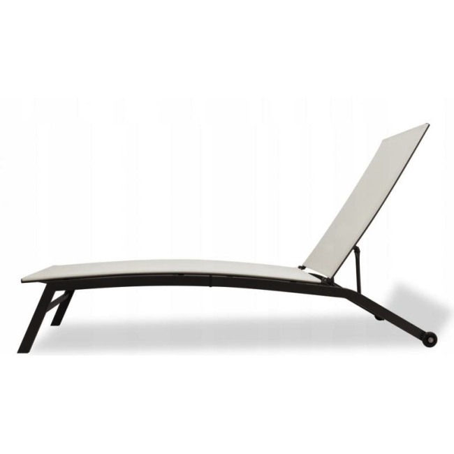 Садовый лежак Chomik GARDEN LINE SOUL с колесами бежевый