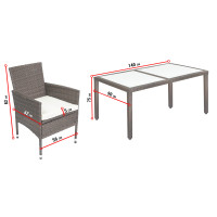 Садові меблі Di Volio VERONA 6+1 коричнева