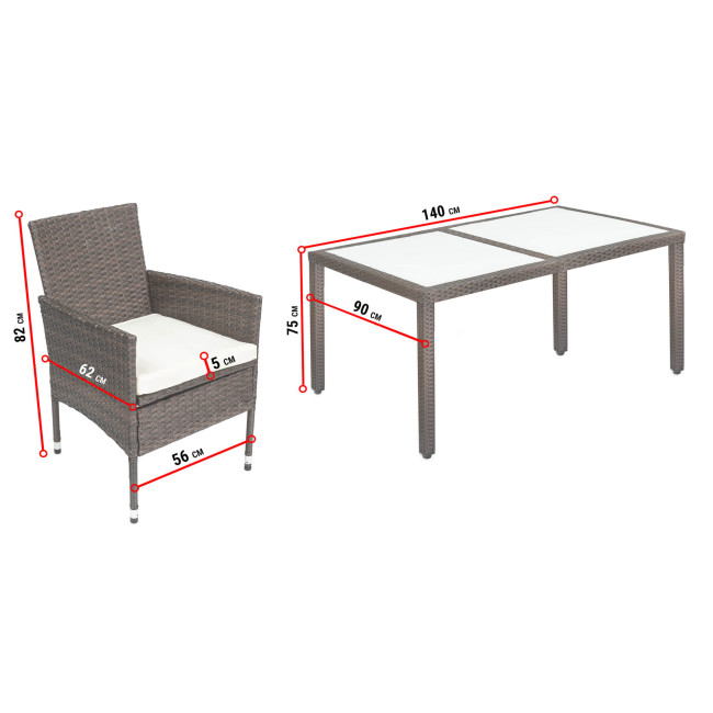 Садові меблі Di Volio VERONA 6+1 коричнева