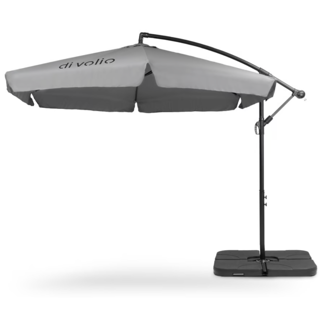 Парасолька садова Di Volio EMPOLI 350см сіра+ Основа садової парасольки
