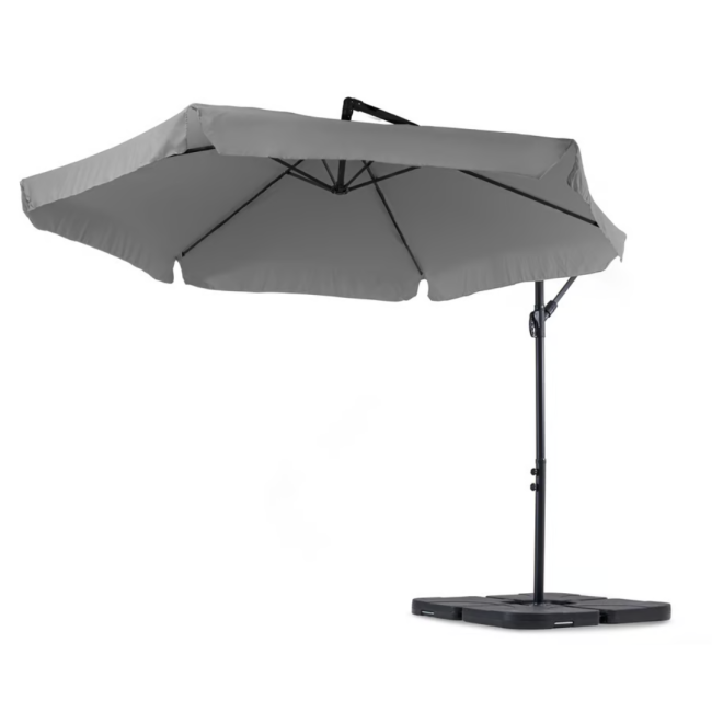 Парасолька садова Di Volio EMPOLI 350см сіра+ Основа садової парасольки