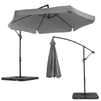 Парасолька садова Di Volio EMPOLI 350см сіра+ Основа садової парасольки