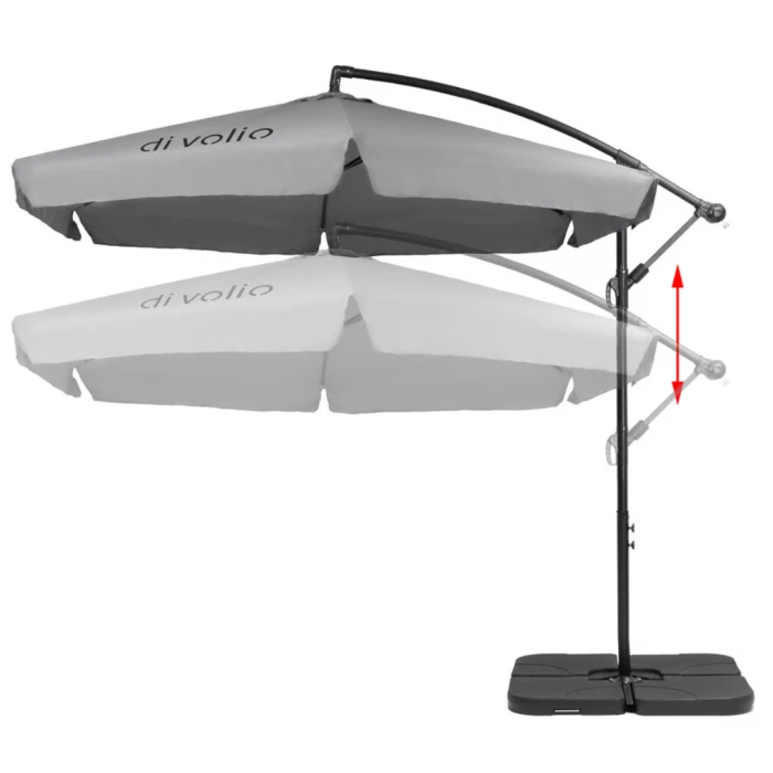 Зонтик садовый Di Volio EMPOLI 350см серый Основа садового зонтика
