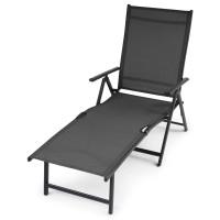 Садовый шезлонг с алюминиевой рамой Di Volio Bolzano серый