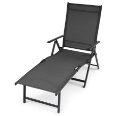 Садовый шезлонг с алюминиевой рамой Di Volio Bolzano серый